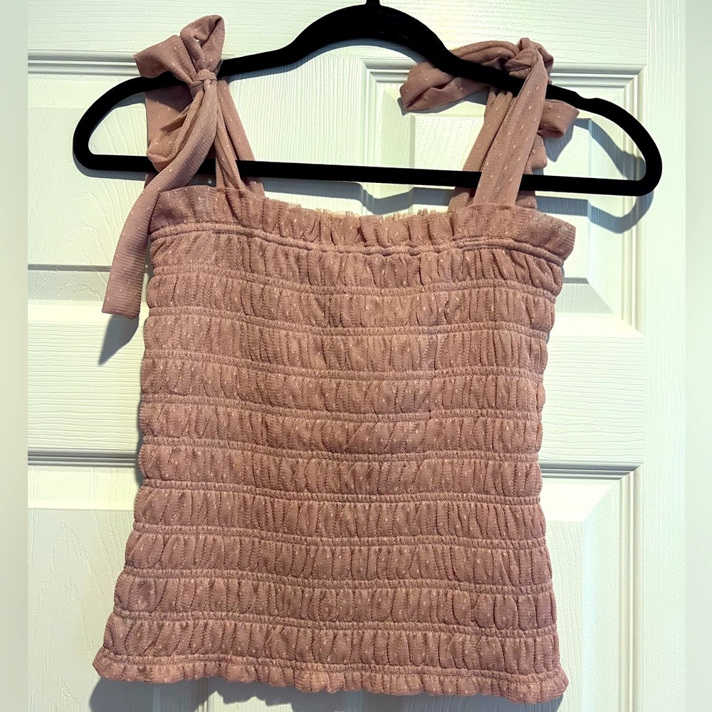 ANTHROPOLOGIE PINK TANK XS